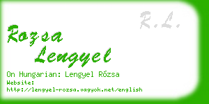 rozsa lengyel business card